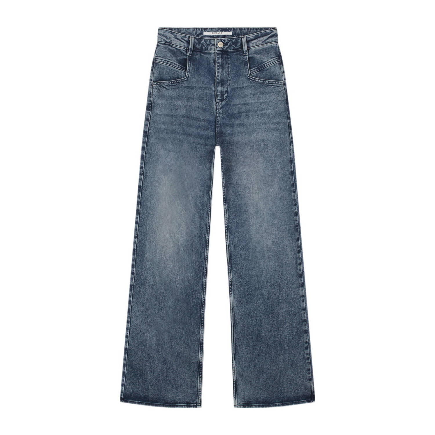 Homage to Denim high waist wide leg jeans Farrah misty blue