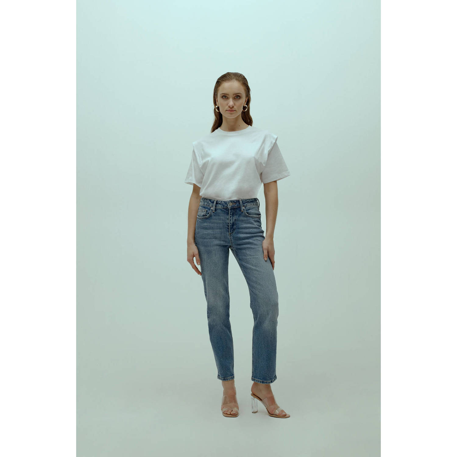 Homage to Denim straight leg jeans Scotti medium blue denim