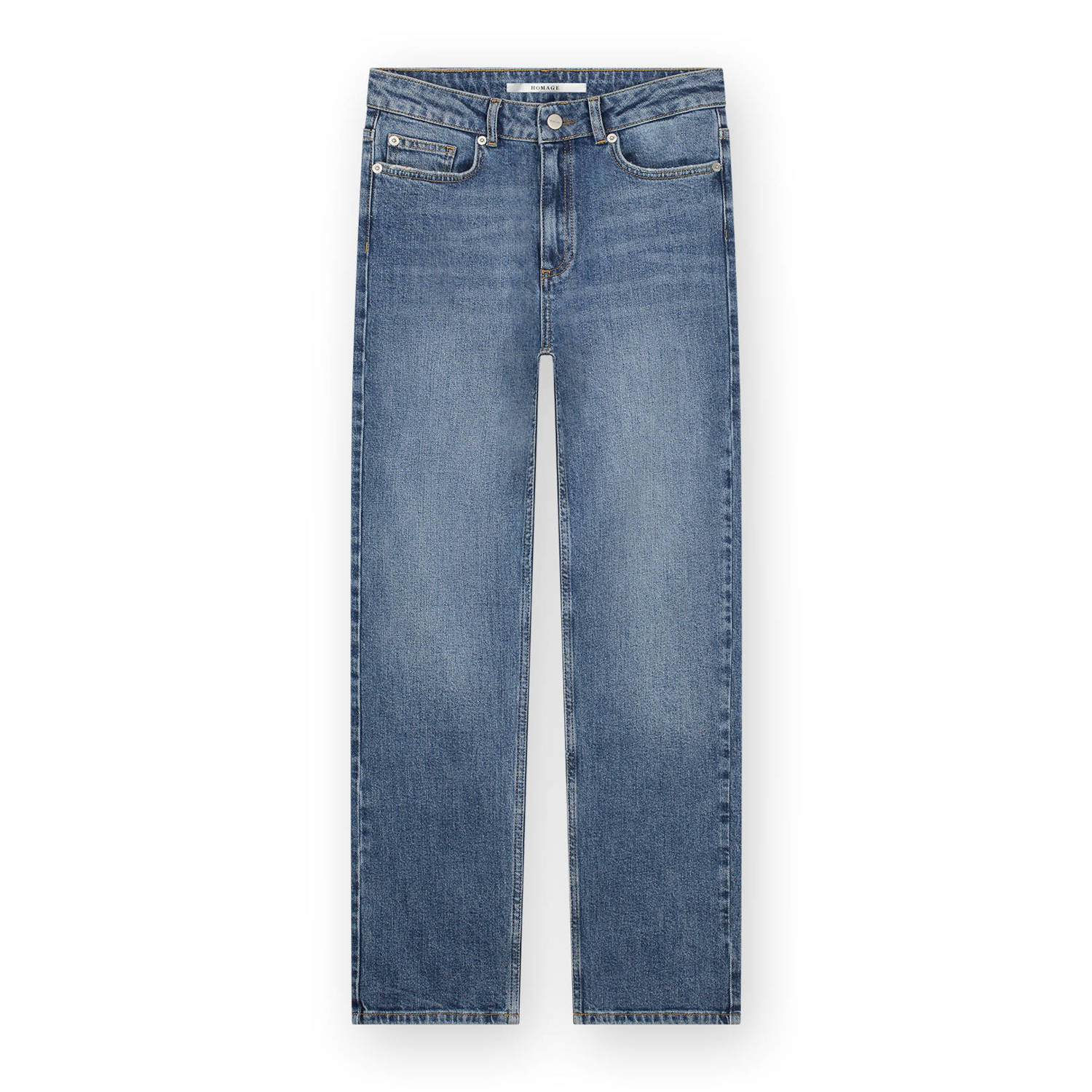 Homage to Denim straight leg jeans Scotti medium blue denim