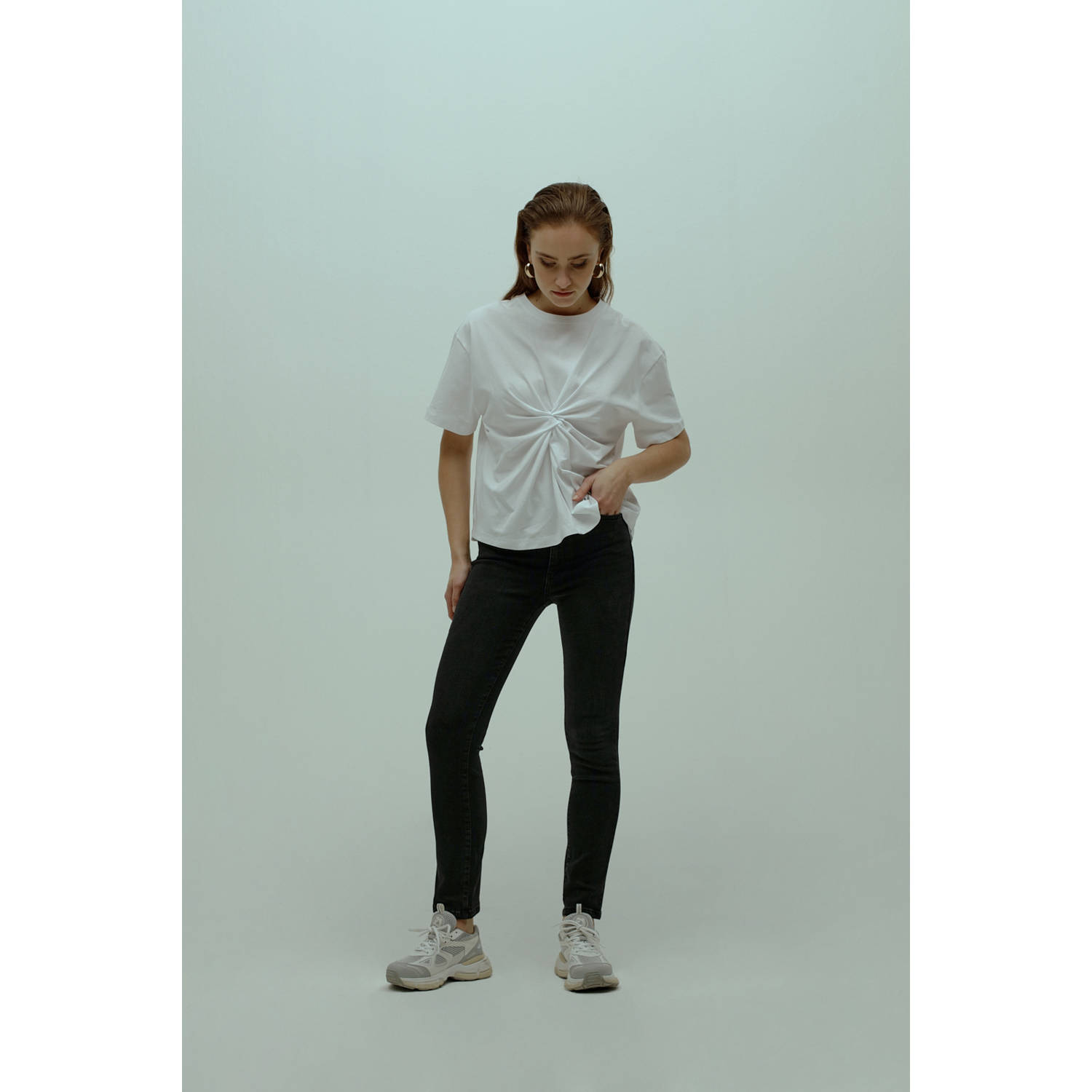 Homage Zwarte High Waist Skinny Jeans Black Dames