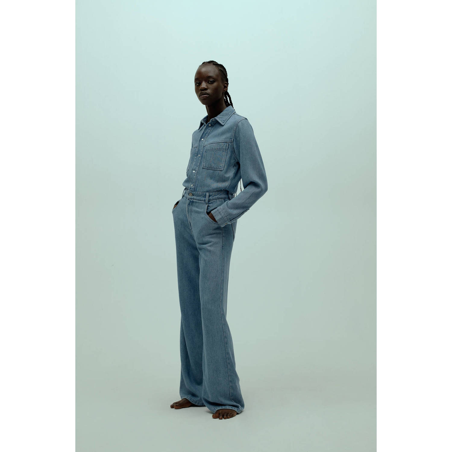 Homage to Denim jumpsuit light blue denim