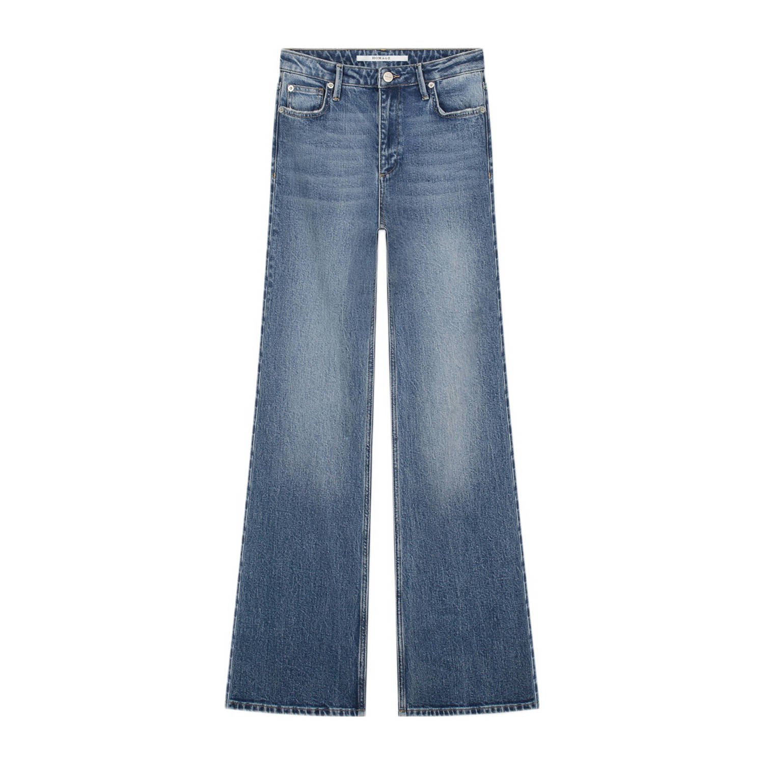Homage to Denim high waist wide leg jeans Elisa dark wash