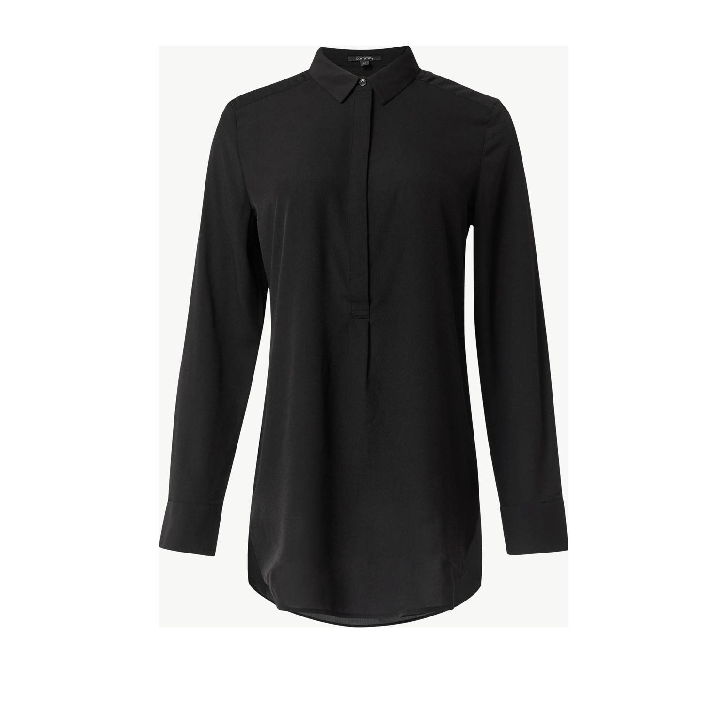 Comma Blouse met lange mouwen met licht transparant materiaal