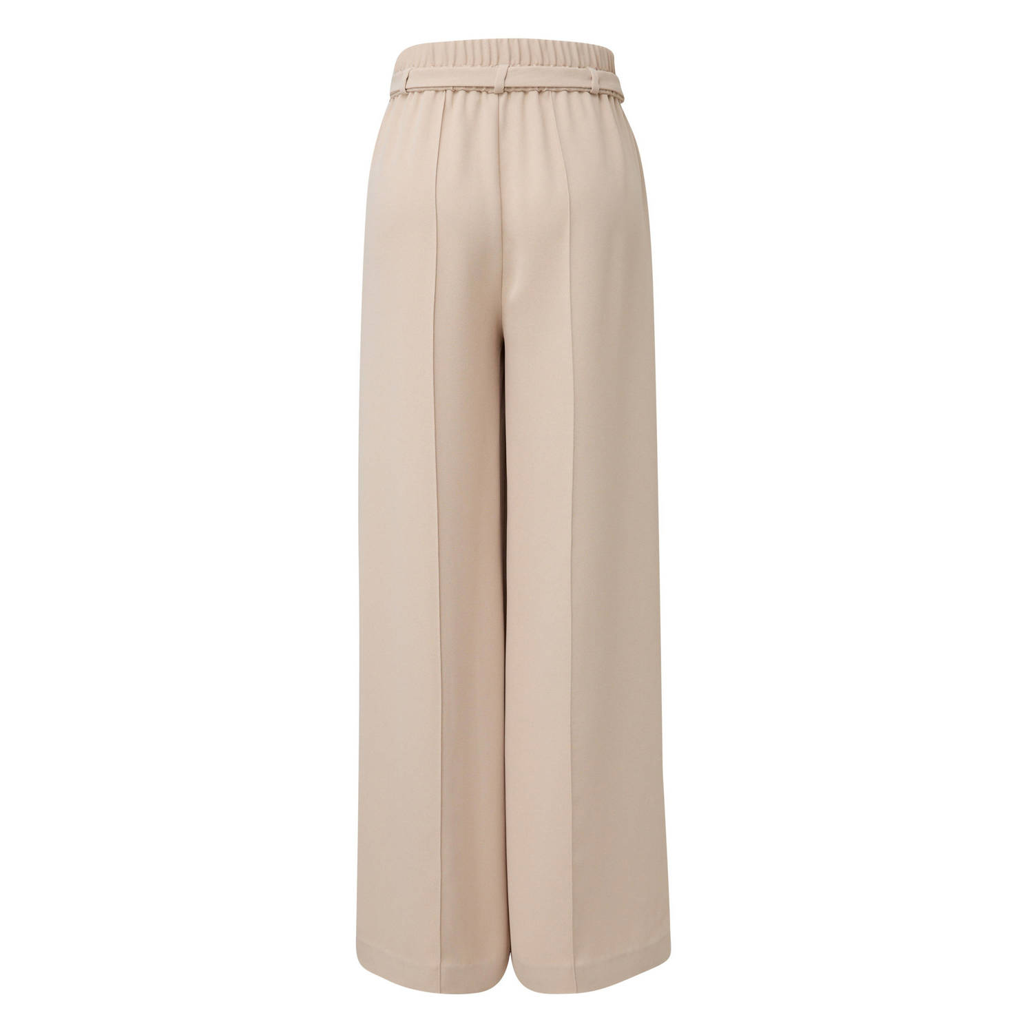comma wide leg broek beige