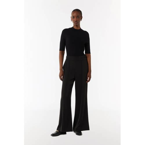 comma wide leg broek zwart afbeelding