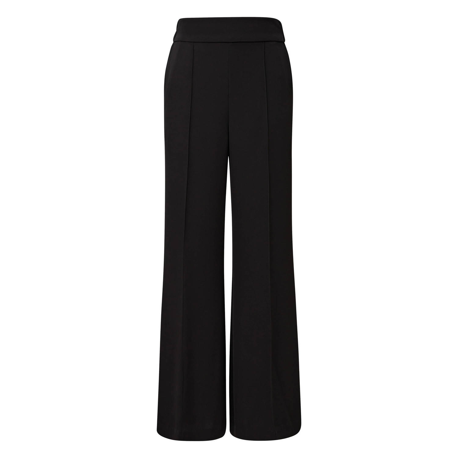 Comma Wide leg stoffen broek met vaste persplooien