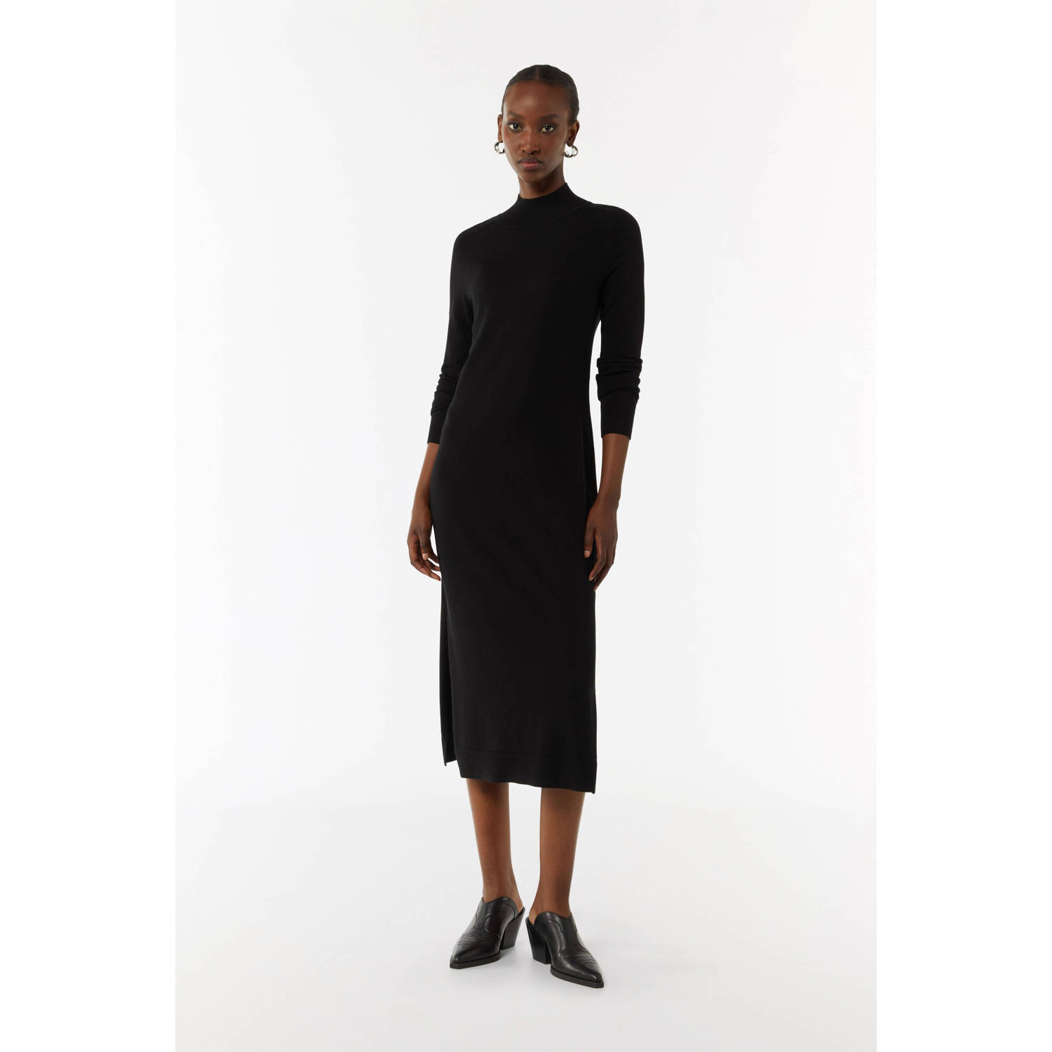 Comma Midi-jurk met turtleneck