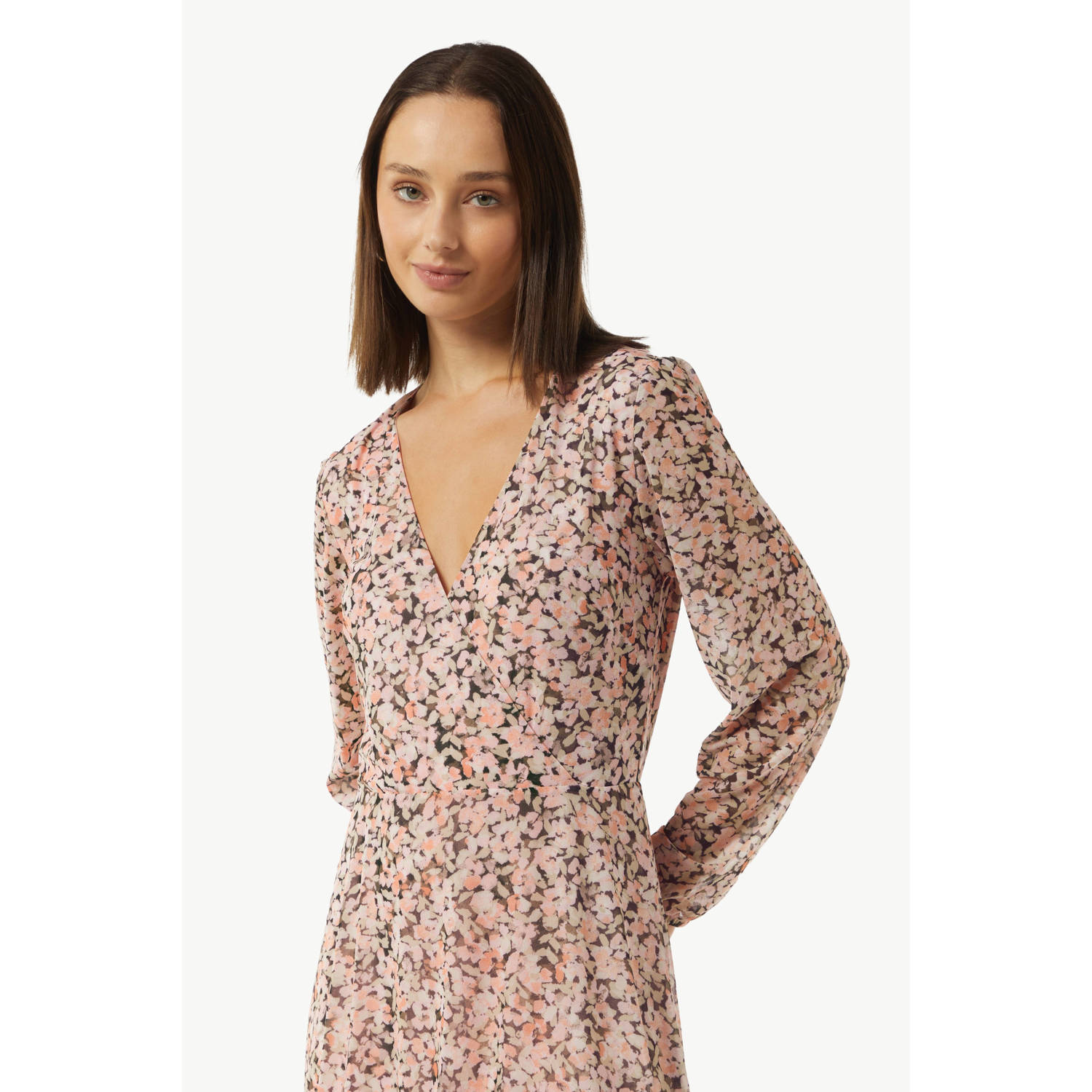 Comma Mesh Wikkeljurk met All-over Print Multicolor Dames