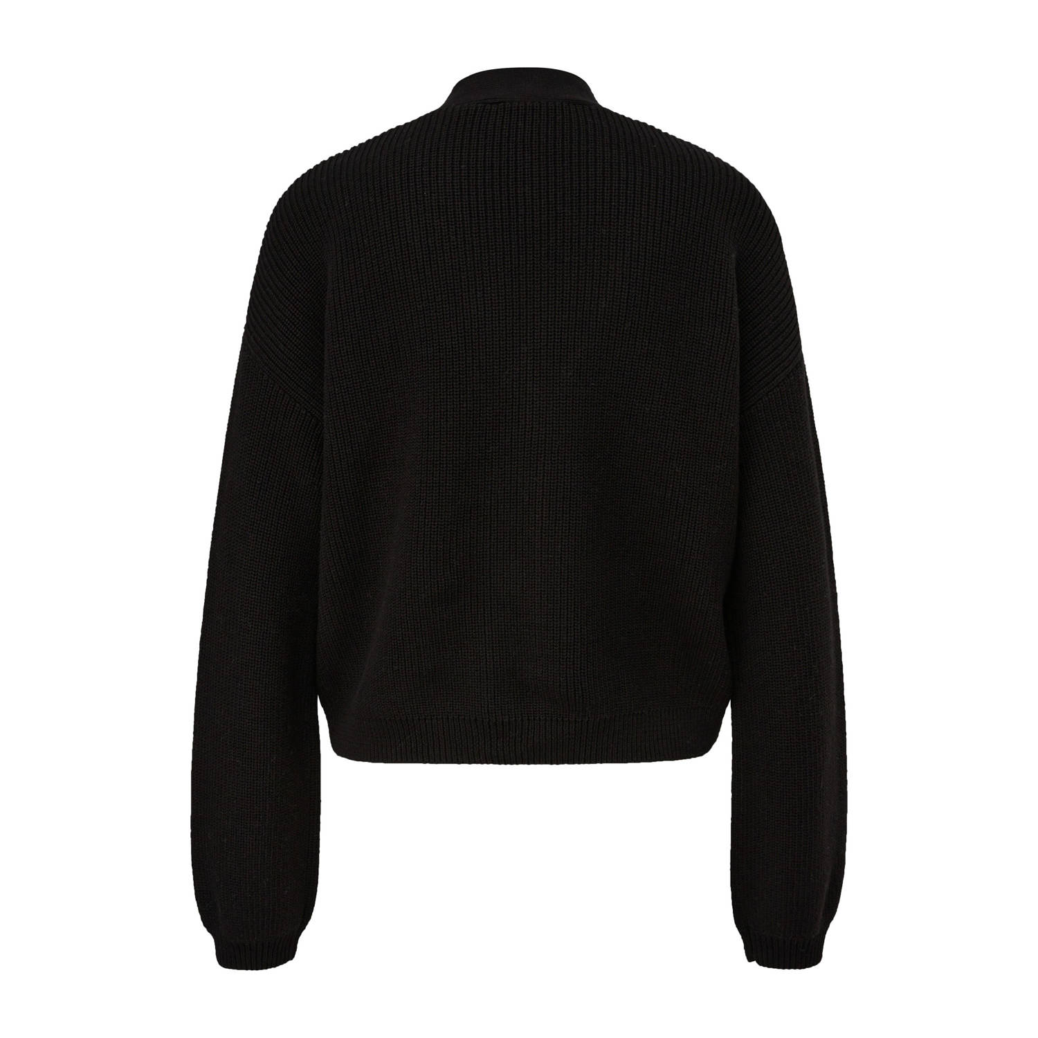 comma casual identity gestreept vest zwart