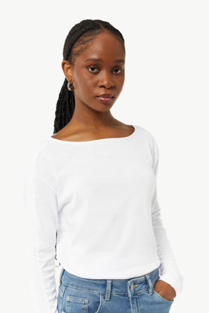 fijngebreide longsleeve wit