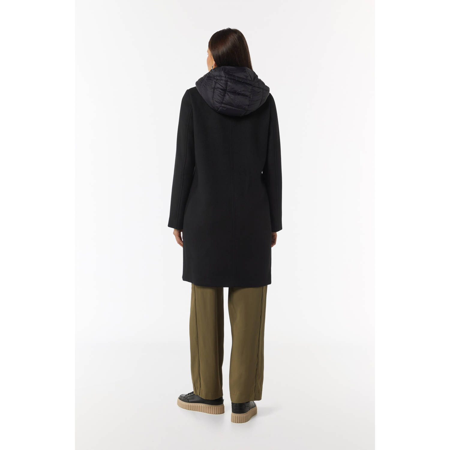comma casual identity jas met wol zwart
