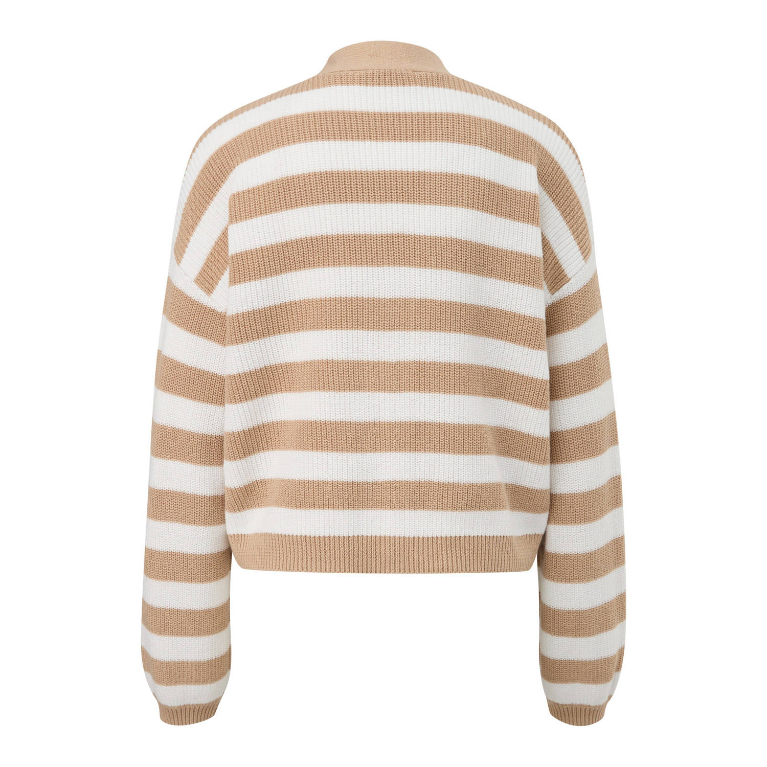 comma casual identity gestreept vest beige ecru