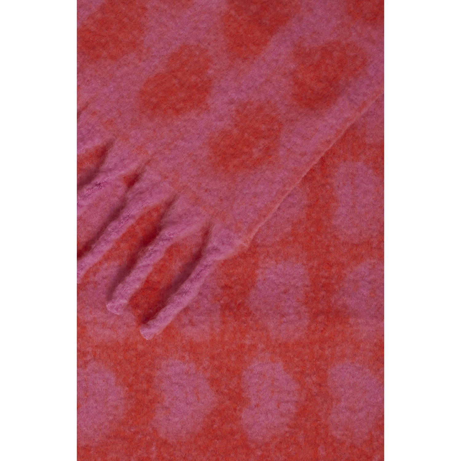 ICHI sjaal met all over print IAHEARTY roze