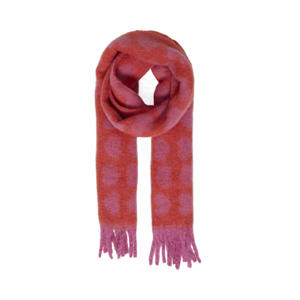 sjaal met all over print IAHEARTY roze