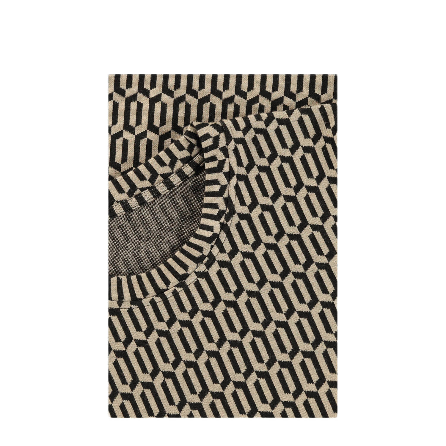 Expresso fijngebreide top EX24-13085 met all over print zwart geel