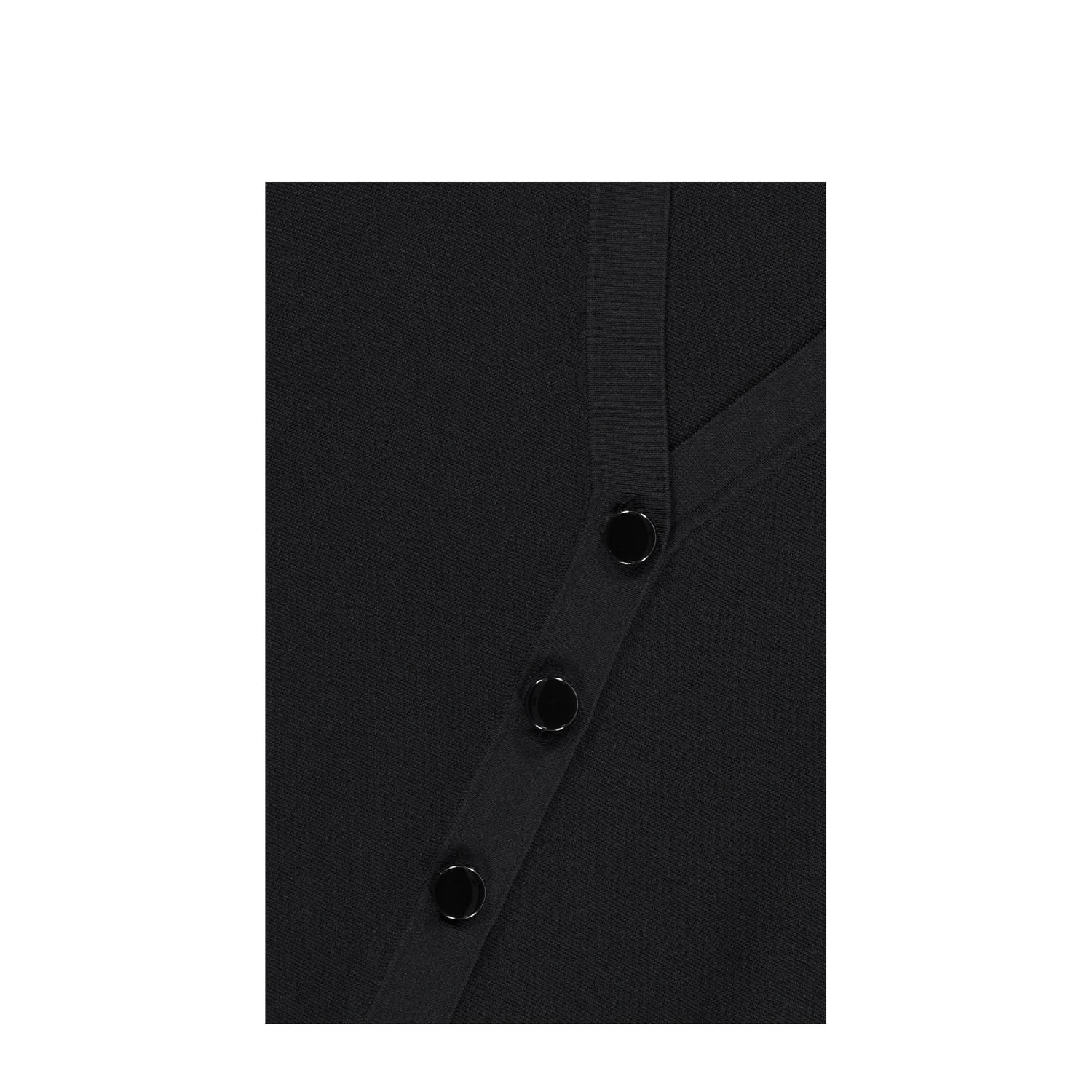 Expresso fijngebreid gilet EX24-11041 zwart