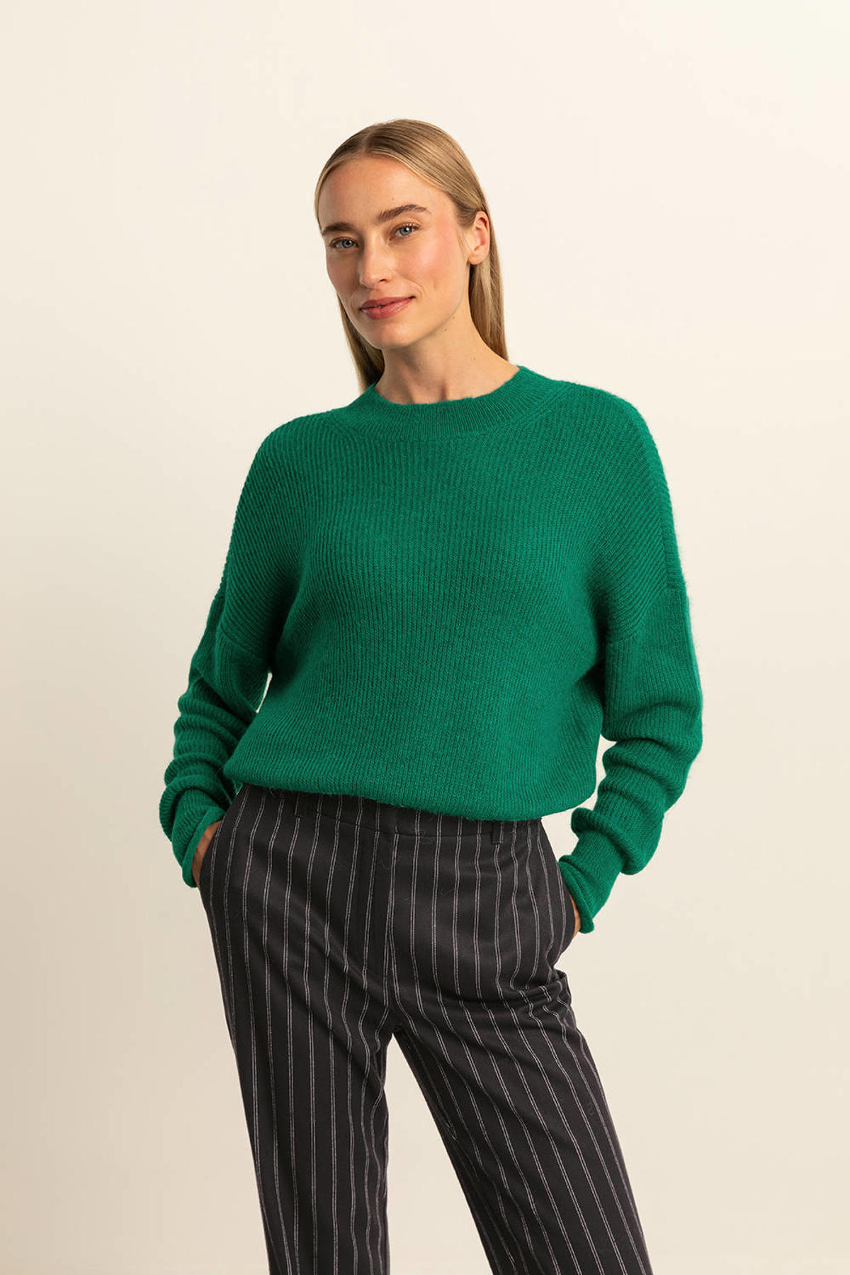 wollen trui groen dames