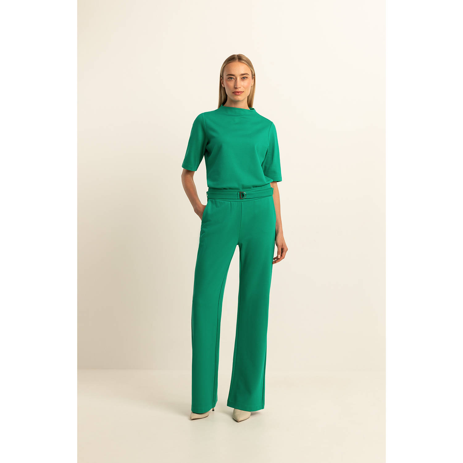 Expresso wide leg broek EX24-21051 groen