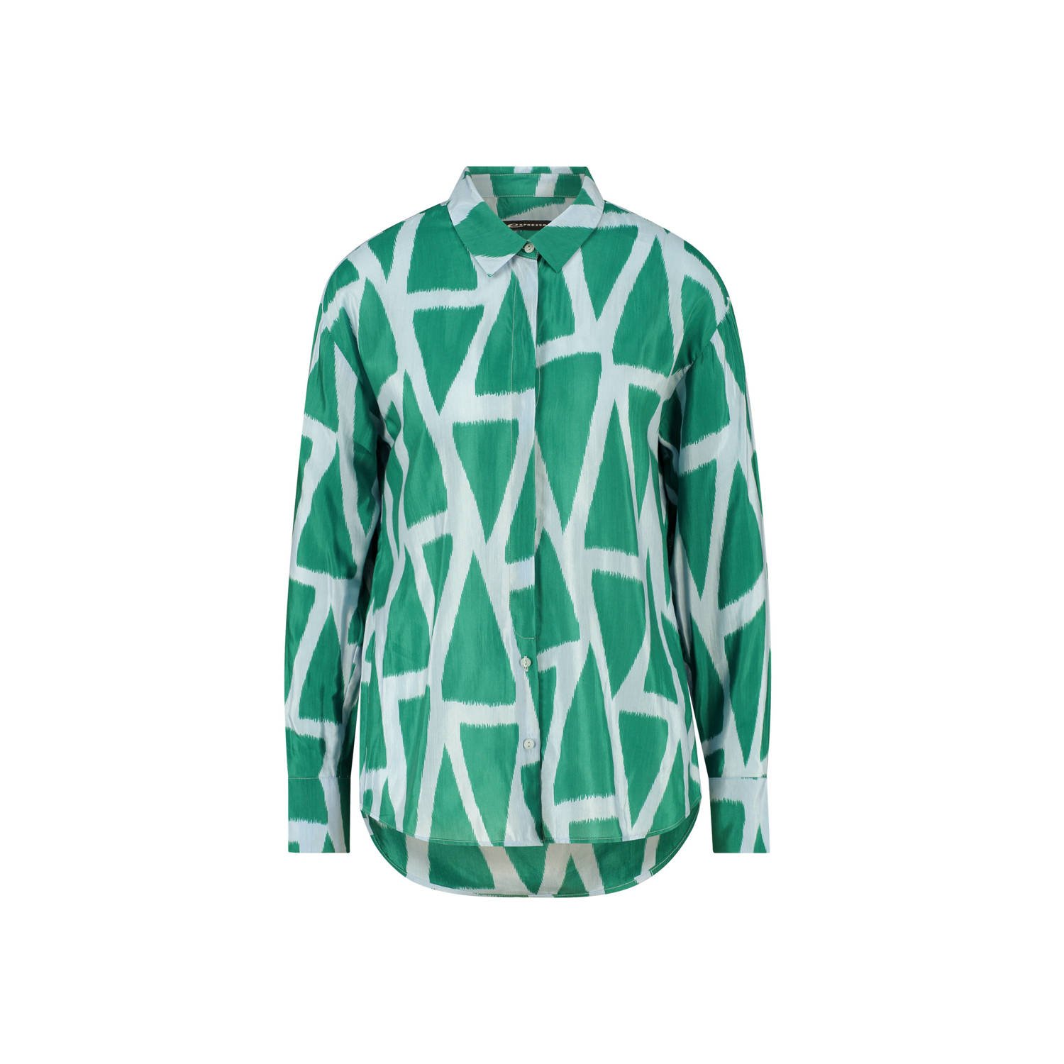 Expresso geweven blouse EX24-14108 met grafische print groen