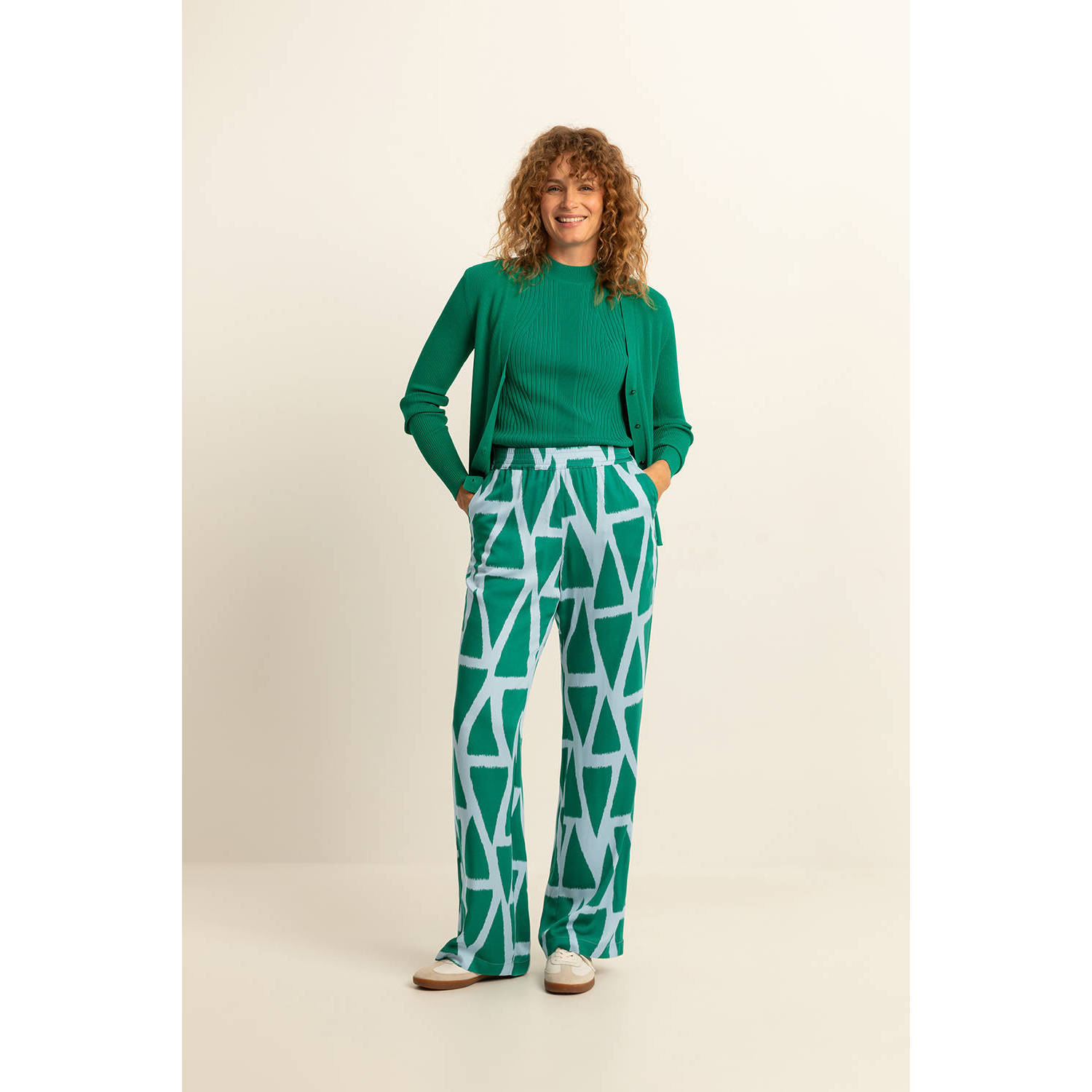 Expresso ribgebreid vest EX24-12021 groen