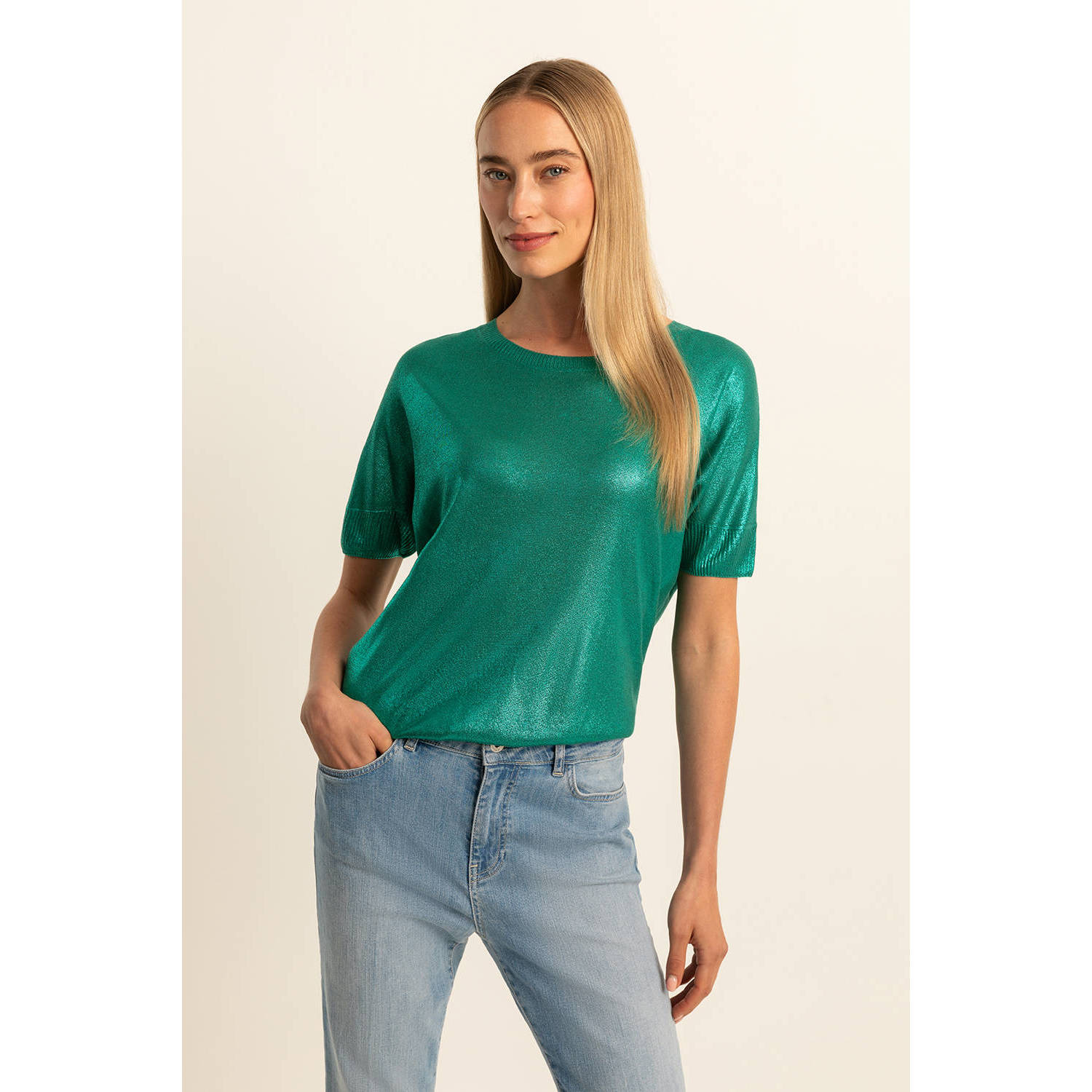 Expresso gebreide top EX24-11046 groen