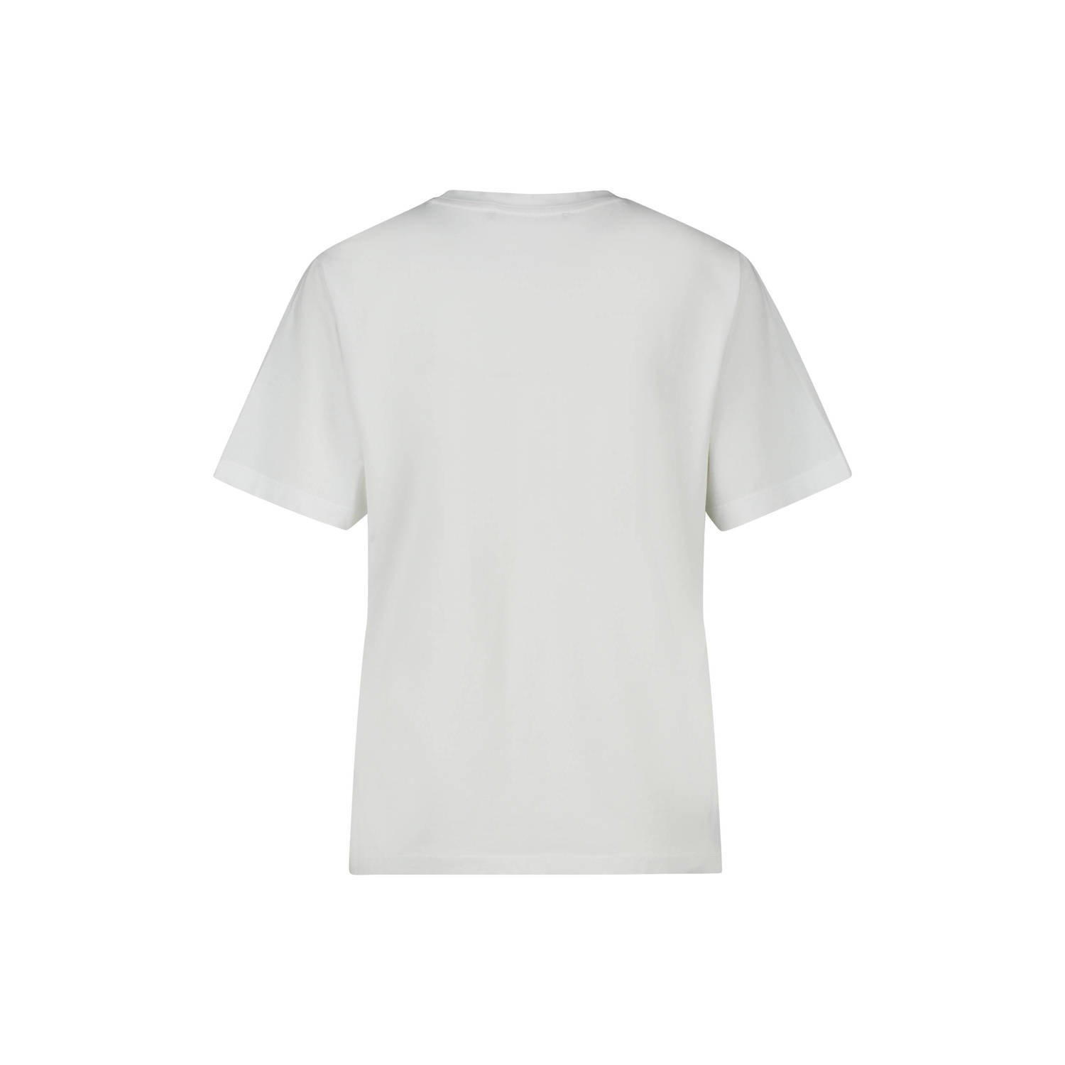 Expresso fijngebreid T-shirt EX24-13071 met printopdruk ecru