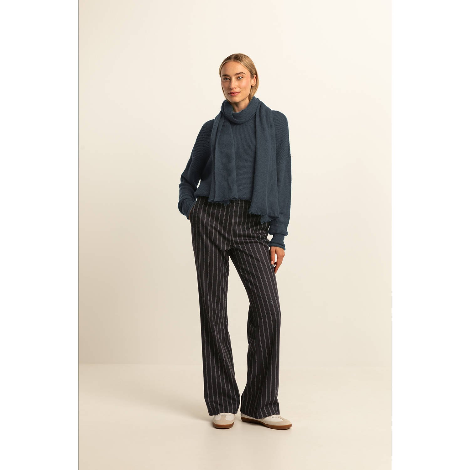 Expresso wide leg pantalon zwart