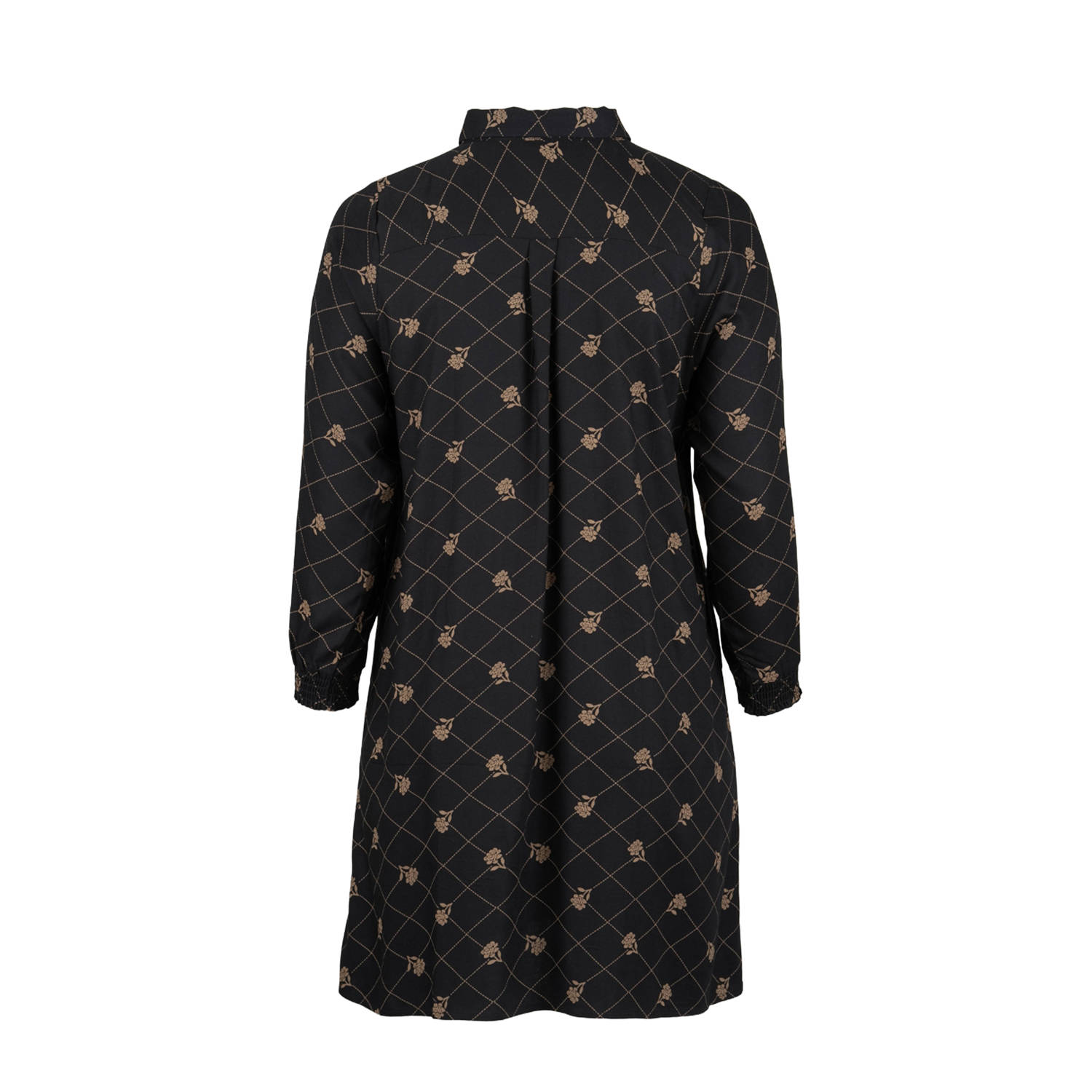 STUDIO tuniek met all over print zwart bruin