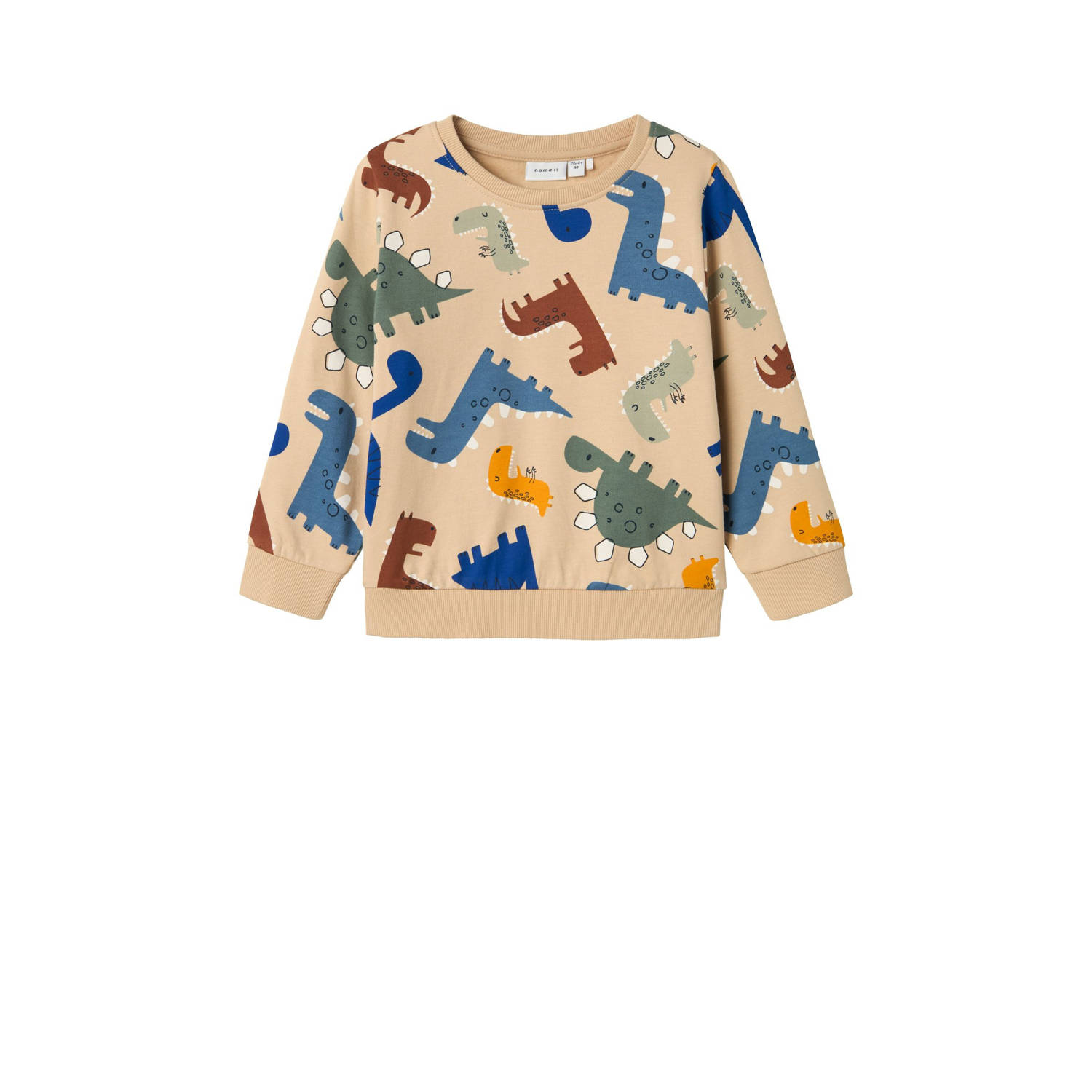 NAME IT MINI sweater NMMNENNO met paisleyprint zand groen bruin