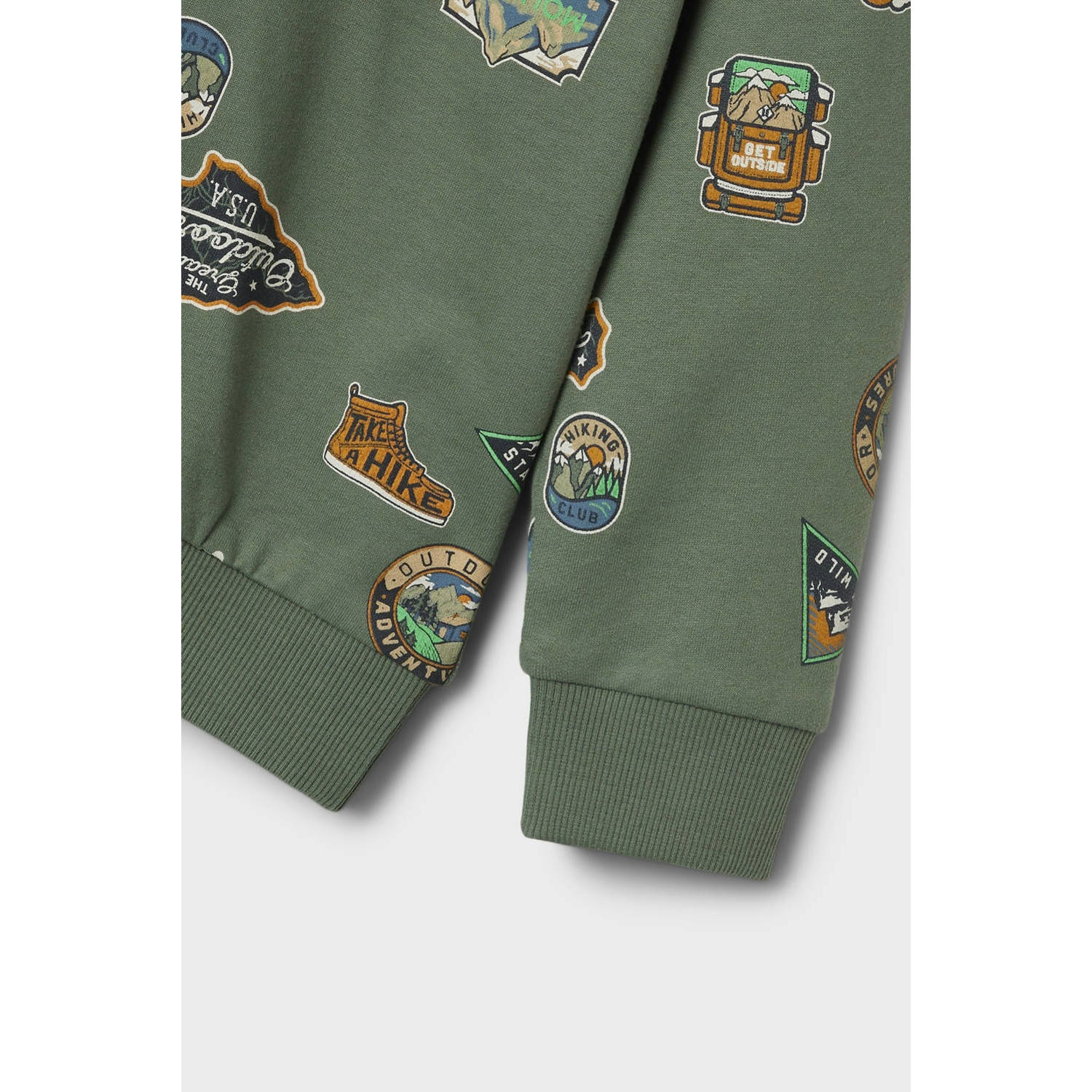 NAME IT MINI sweater NMMNENNO met paisleyprint groen