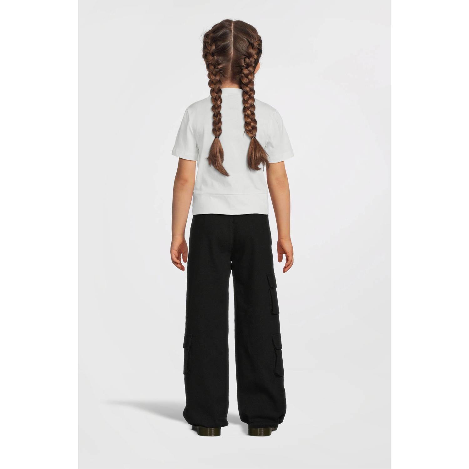 NAME IT KIDS wide leg broek NKFROSE zwart