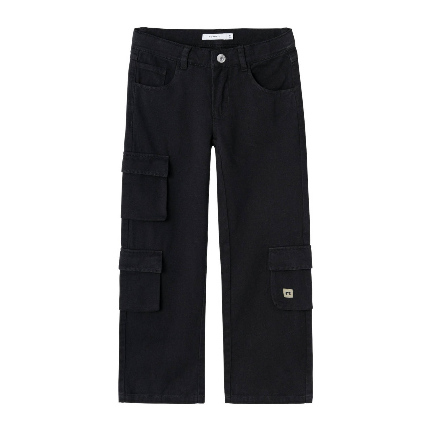 NAME IT KIDS wide leg broek NKFROSE zwart