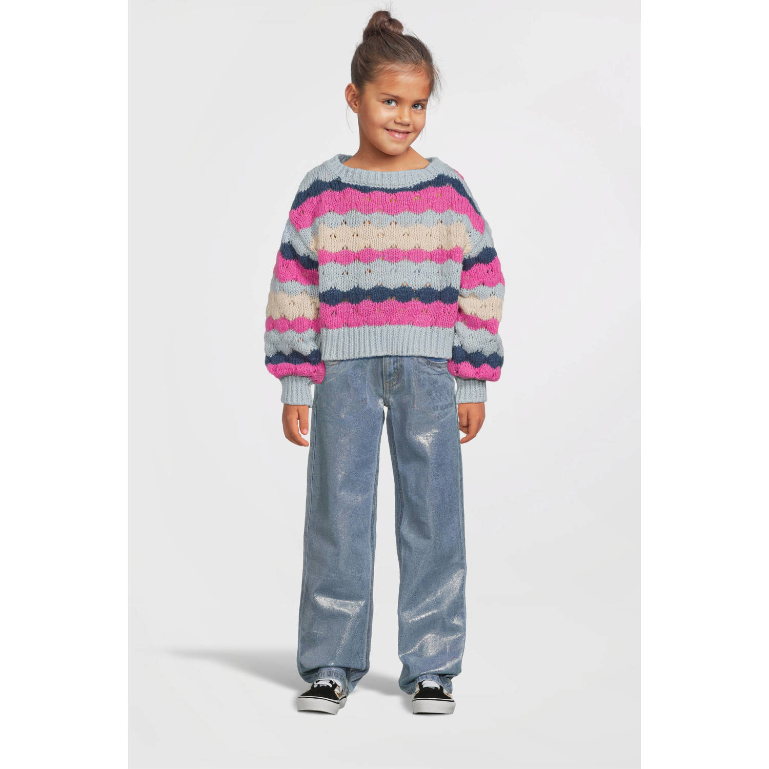 NAME IT KIDS gebreide trui roze