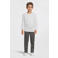 NAME IT KIDS geruite slim fit broek NKMSILAS grijsbruin