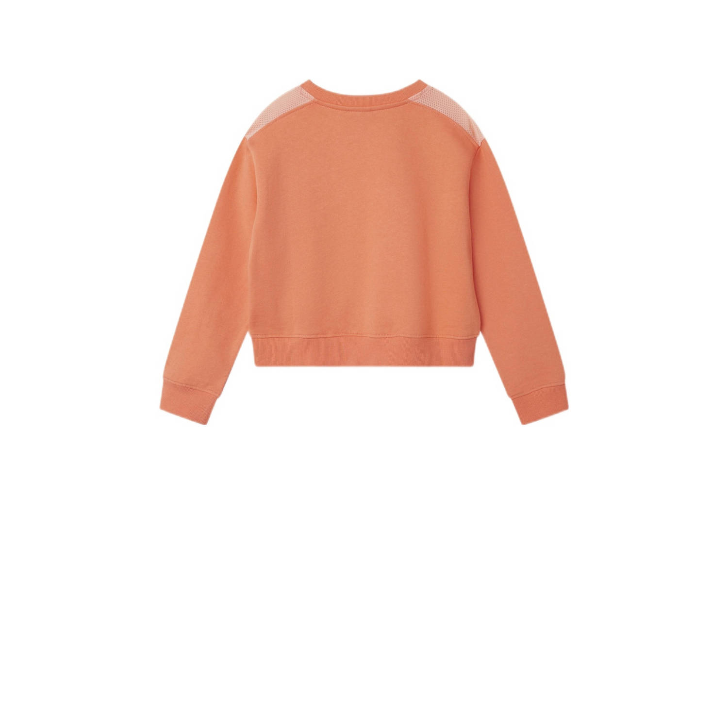 NAME IT KIDS sweater NKFNONNA met tekst koraaloranje