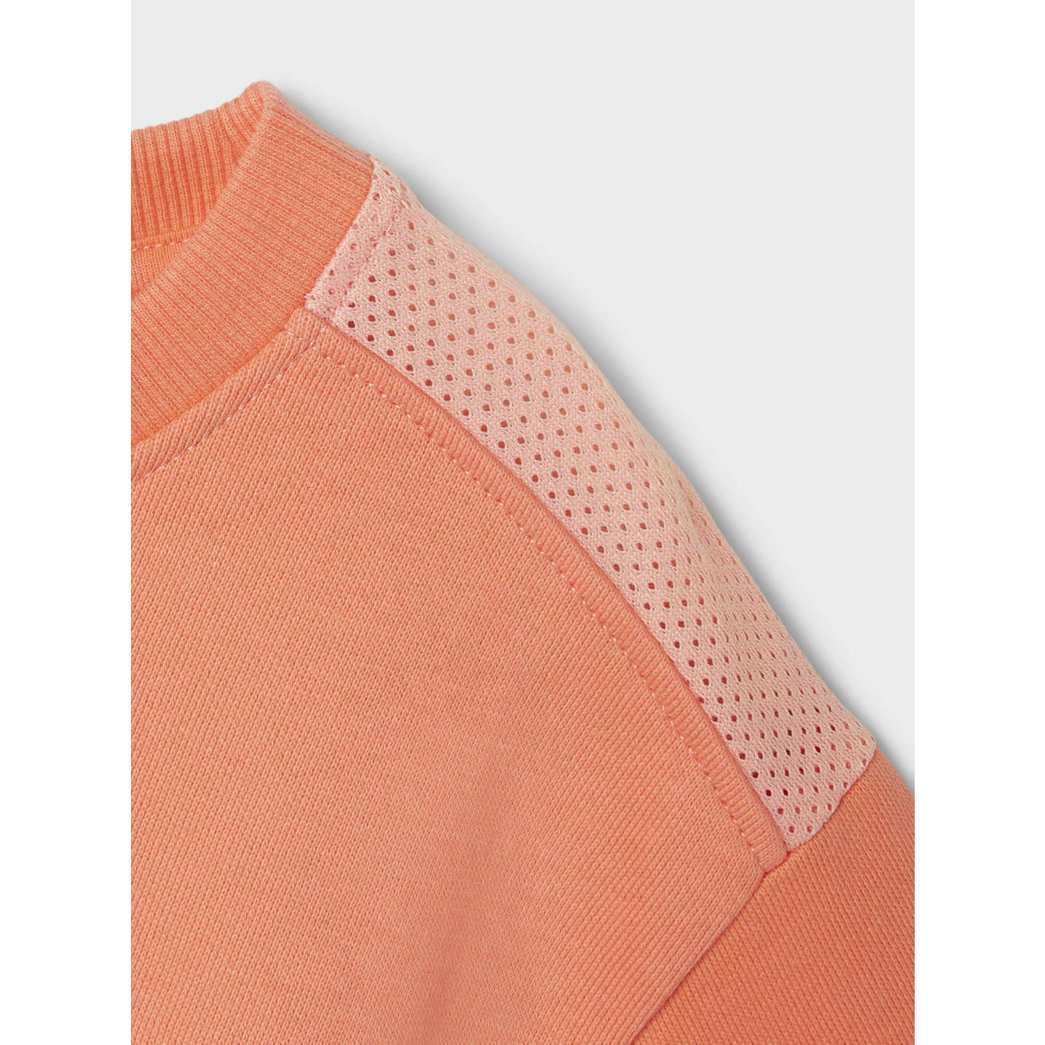 NAME IT KIDS sweater NKFNONNA met tekst koraaloranje