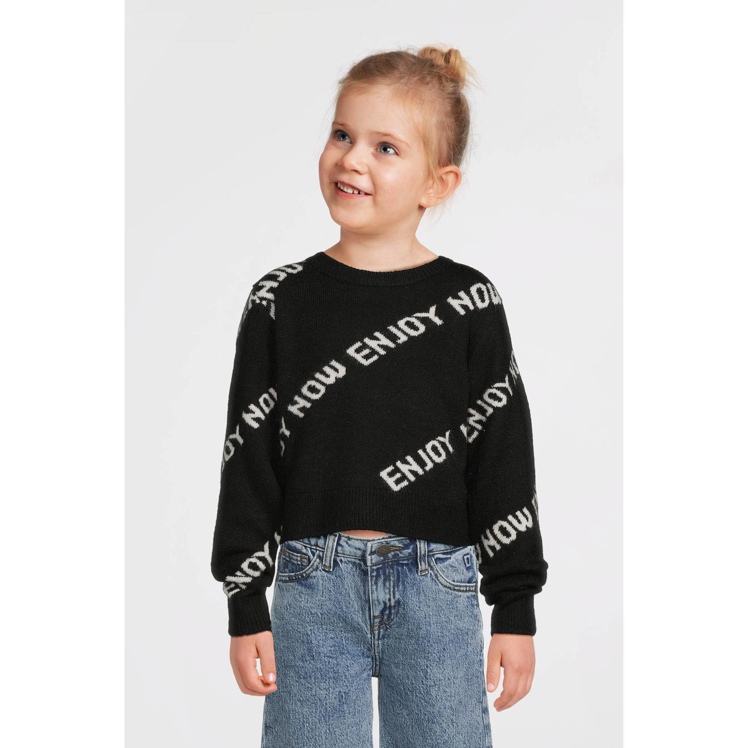 NAME IT KIDS gebreide trui zwart