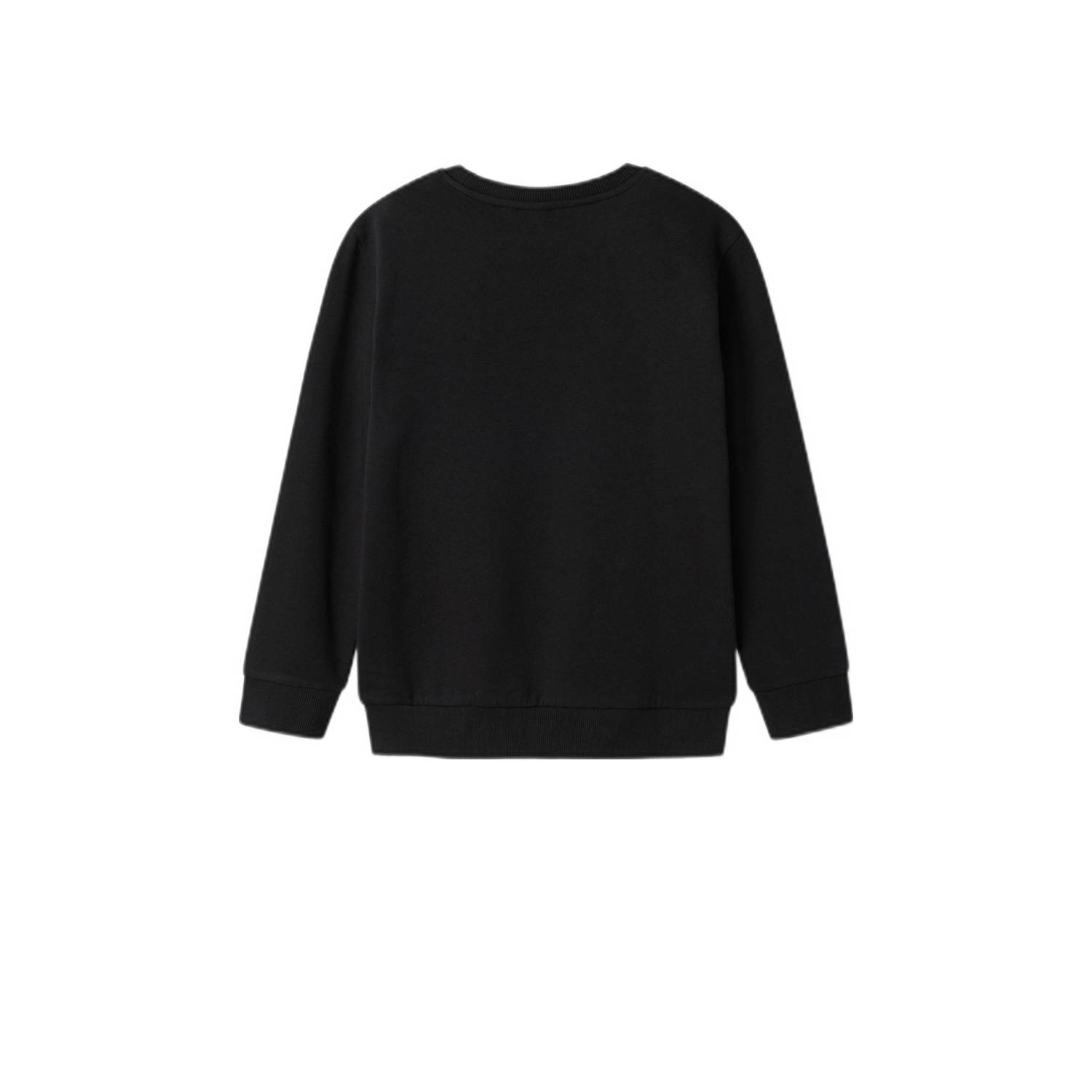 NAME IT KIDS sweater NKMNYLYDEN met printopdruk zwart