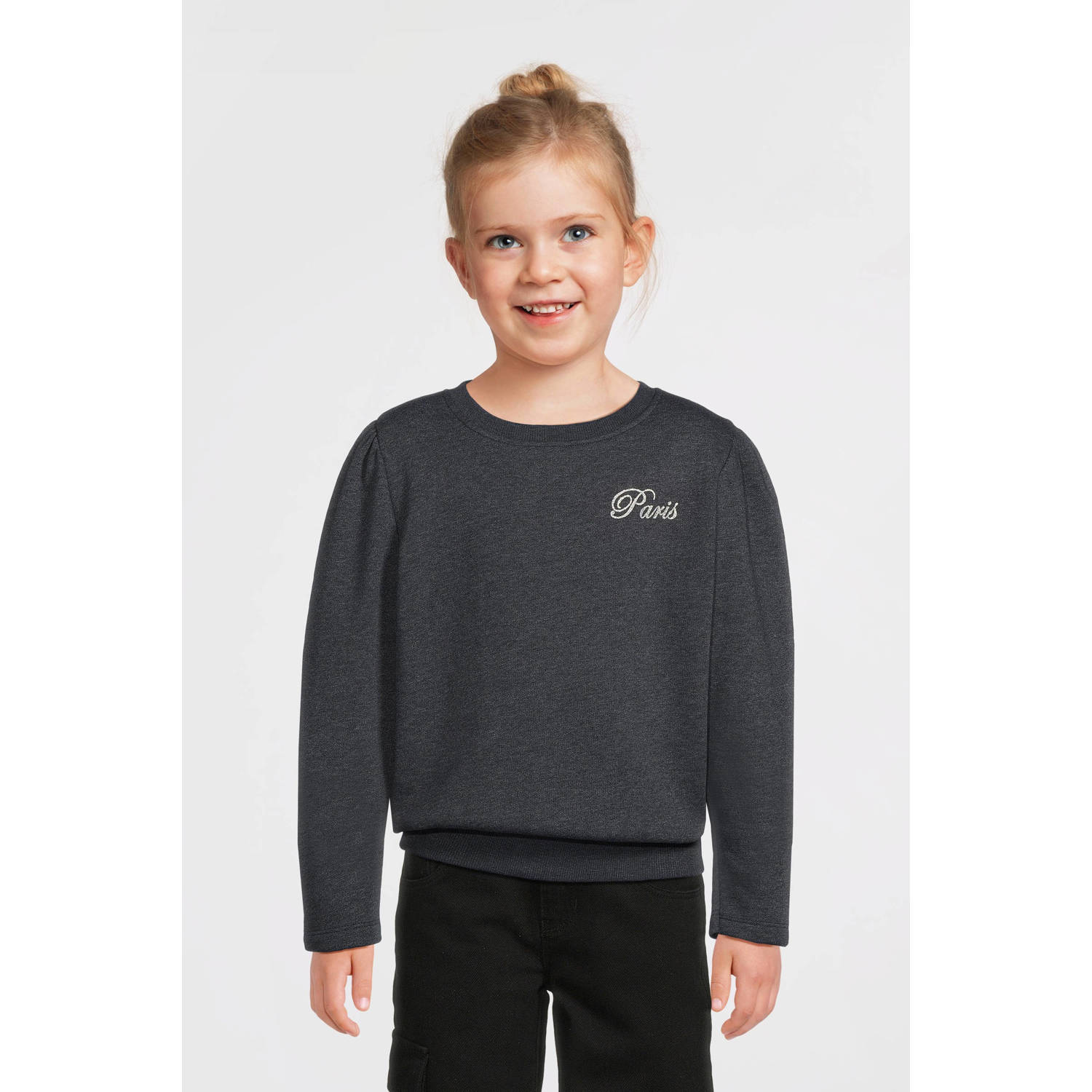 Name it KIDS sweater donkerblauw Trui Effen 116 | Trui van