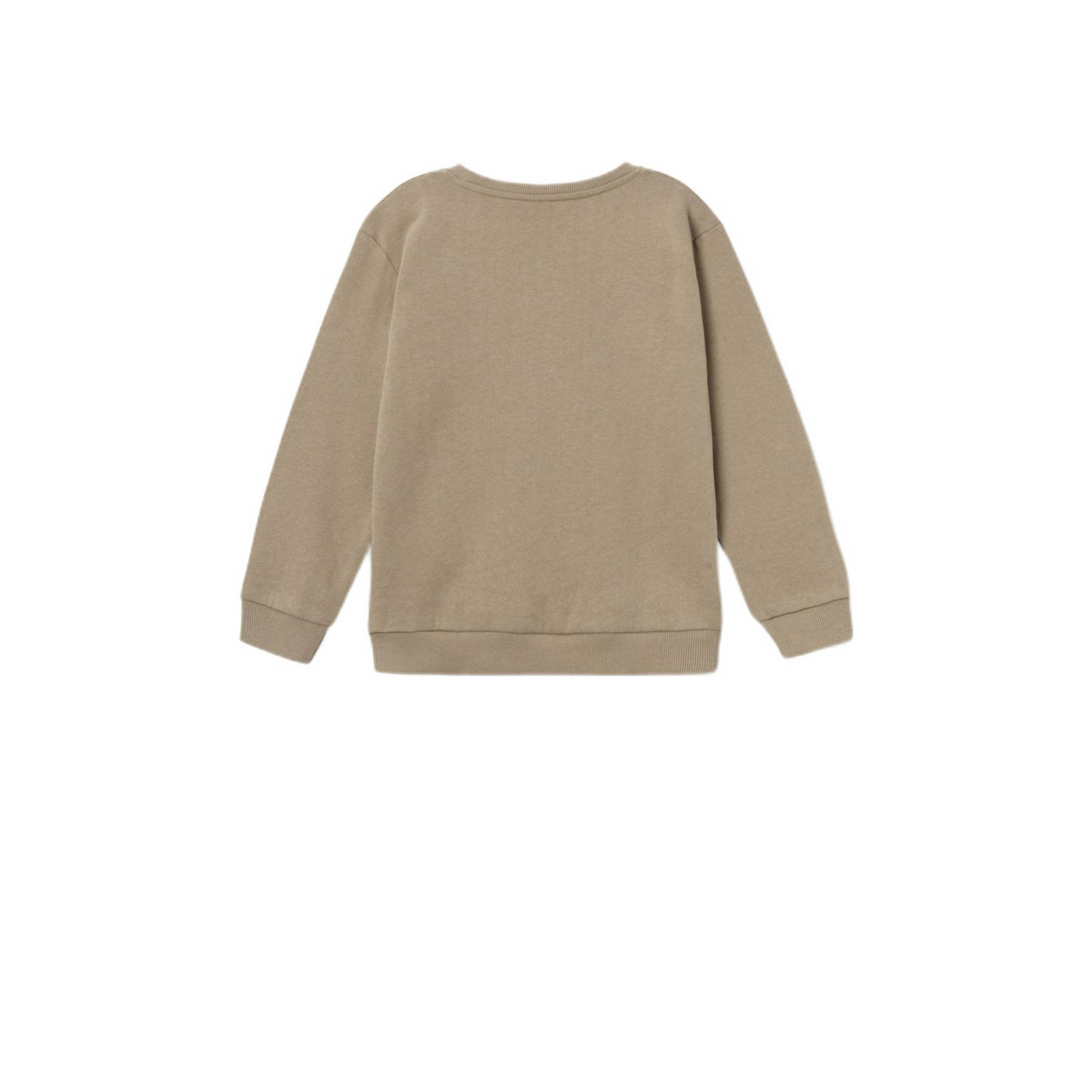 NAME IT KIDS sweater NKMNYLYDEN met printopdruk lichtbruin