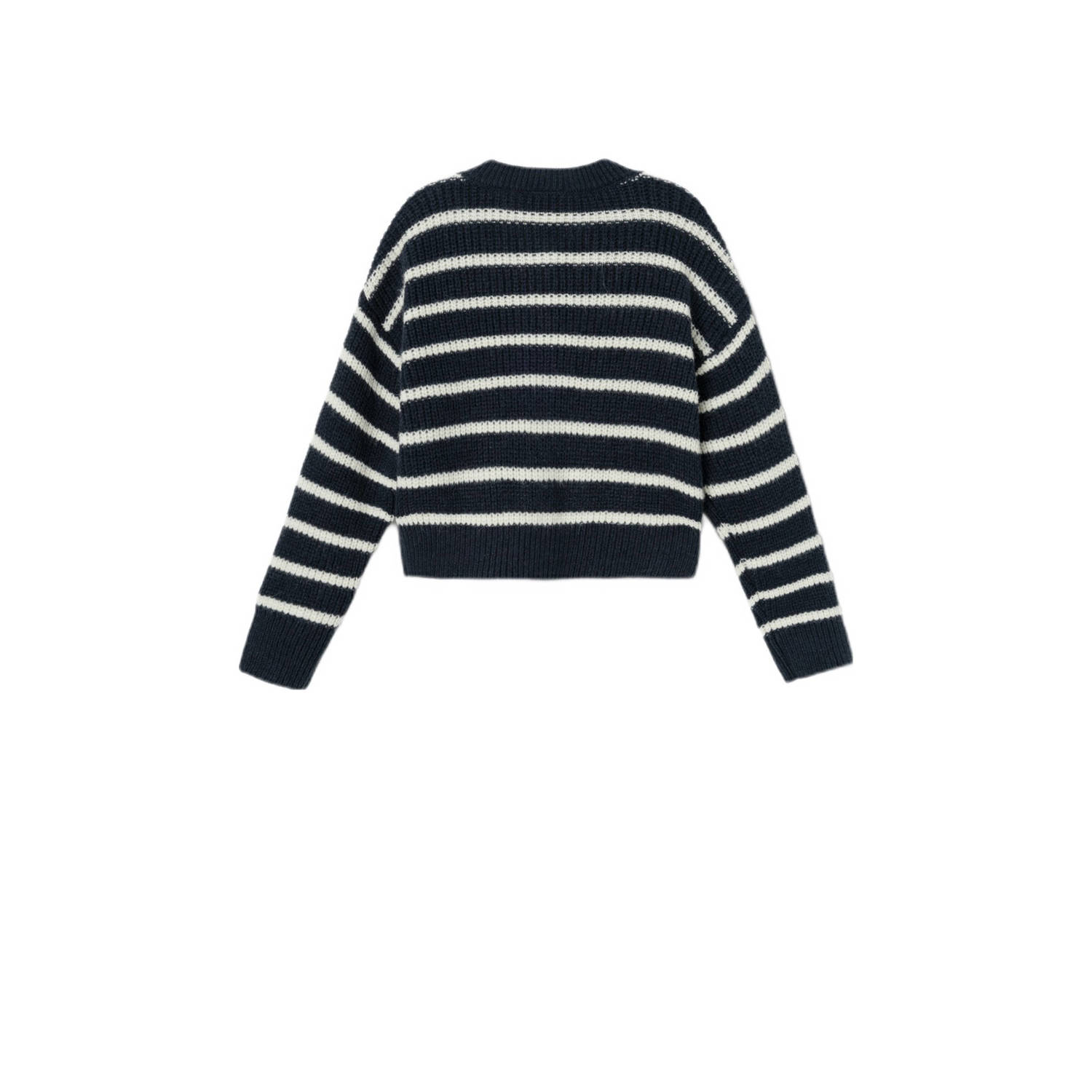 NAME IT KIDS gestreept vest NKFVERONJA donkerblauw ecru