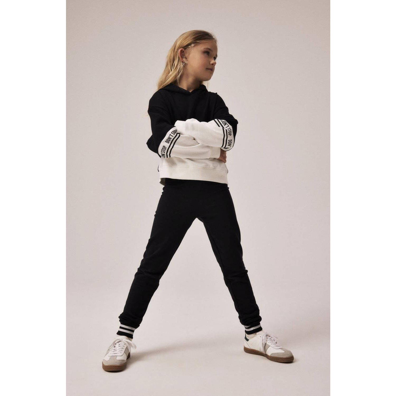 NAME IT KIDS hoodie NKFNOLI zwart offwhite