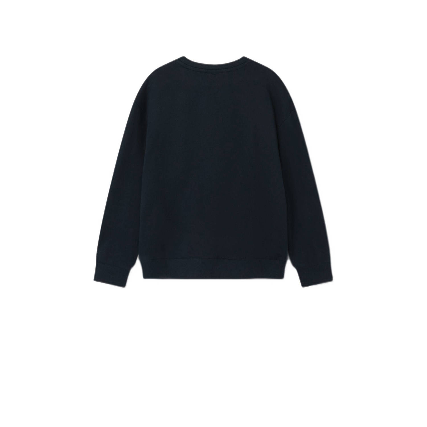 NAME IT KIDS sweater NKFVILOUI met printopdruk donkerblauw