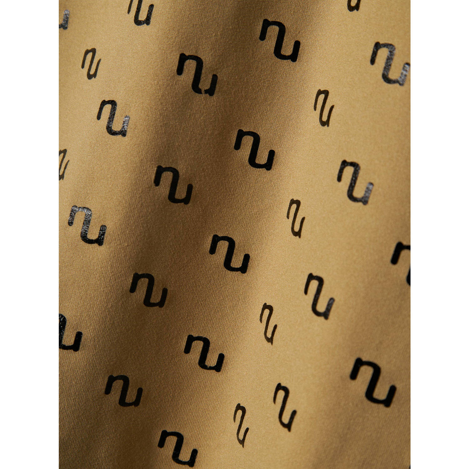 NAME IT KIDS longsleeve NKFNIKANEL met all over print mosterd zwart