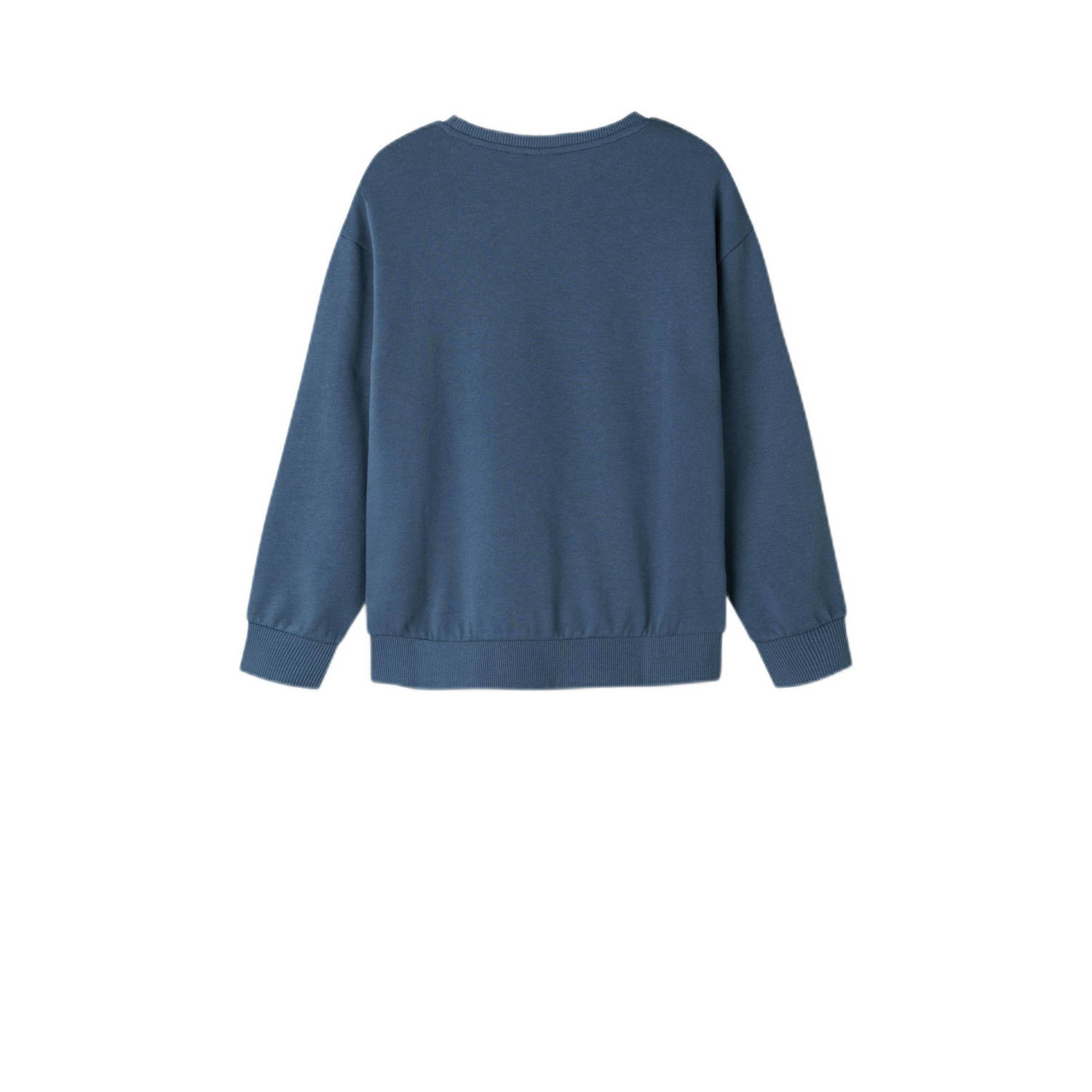 NAME IT KIDS sweater NKMVILDAR met printopdruk warmblauw