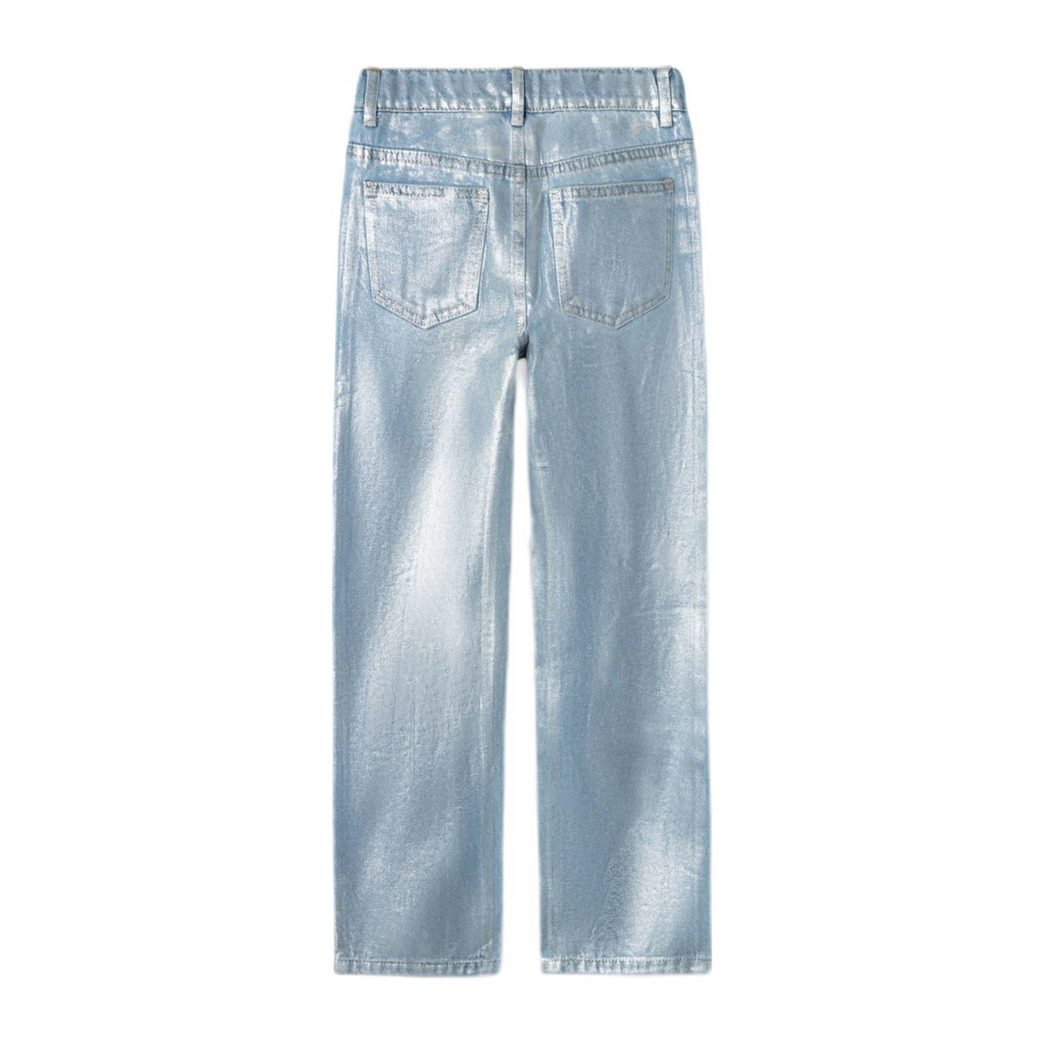 NAME IT KIDS coated straight leg jeans NKFROSE light blue denim