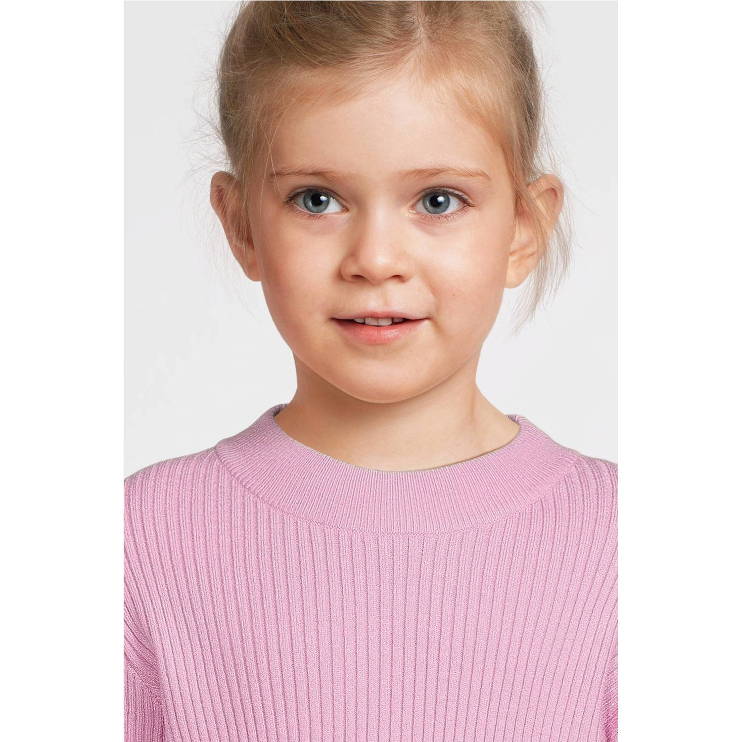 NAME IT KIDS fijngebreide longsleeve NKFVIANNA roze