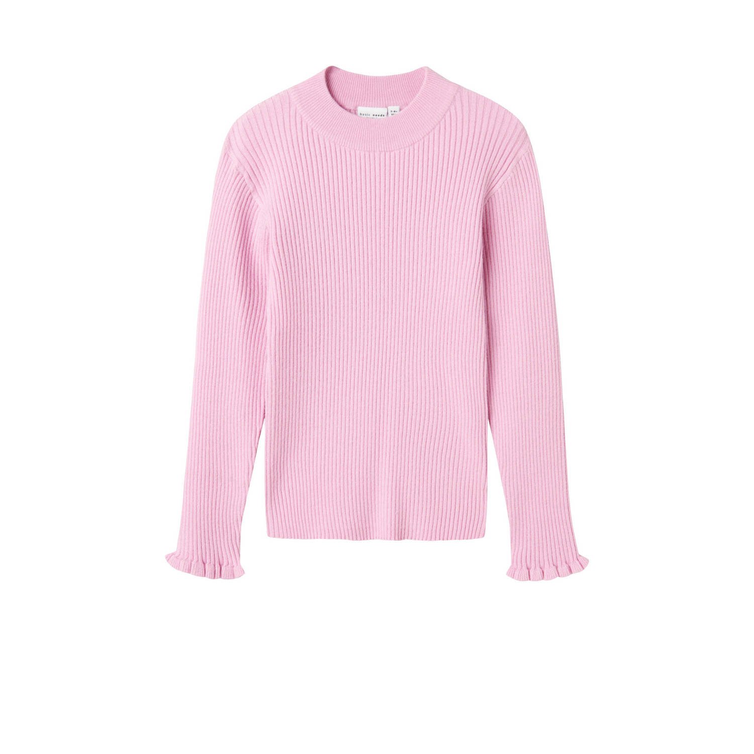 Name it KIDS fijngebreide longsleeve NKFVIANNA roze Meisjes Viscose Ronde hals 122 128