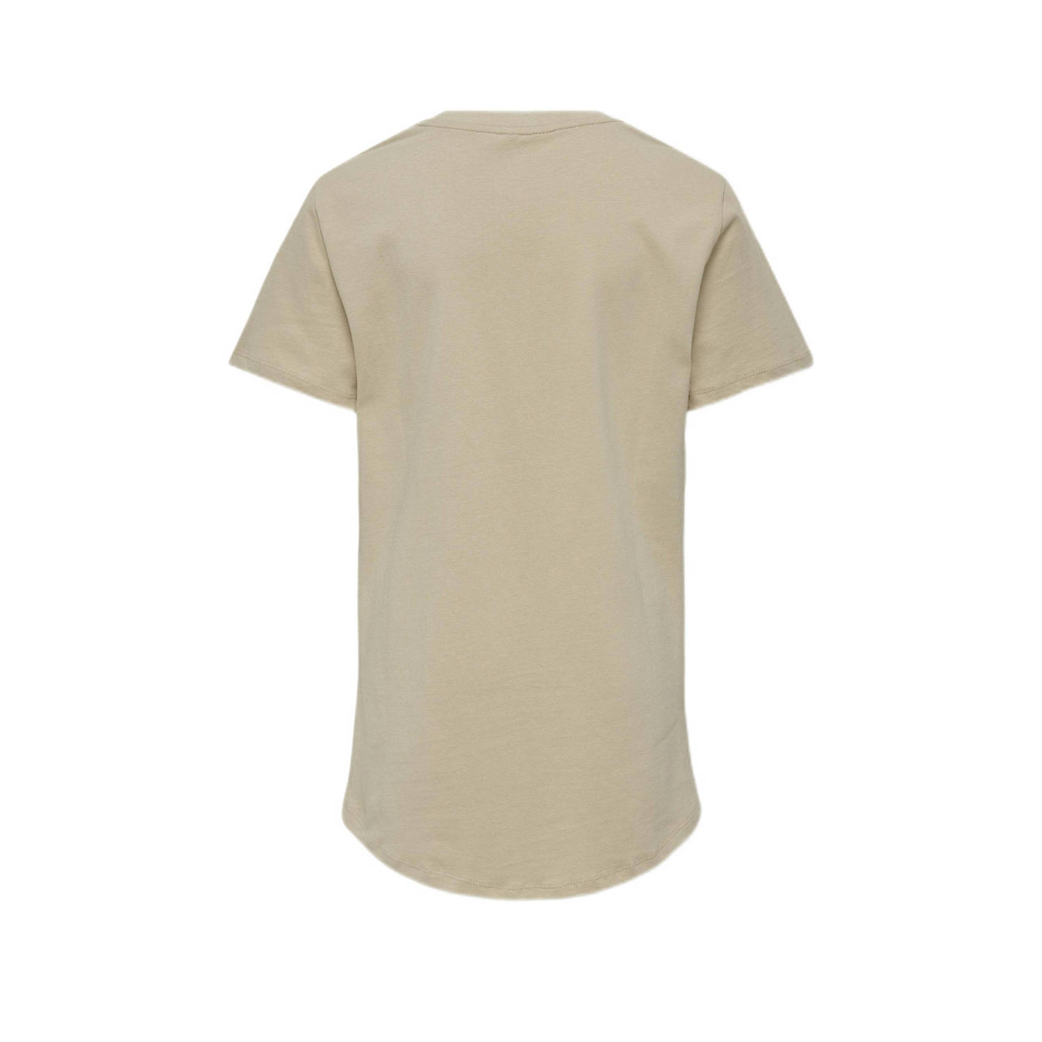 ONLY KIDS BOY T-shirt KOBNICK met tekst zand