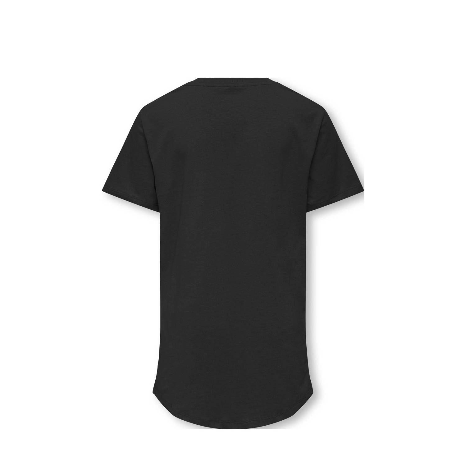 ONLY KIDS BOY T-shirt KOBNICK met tekst zwart